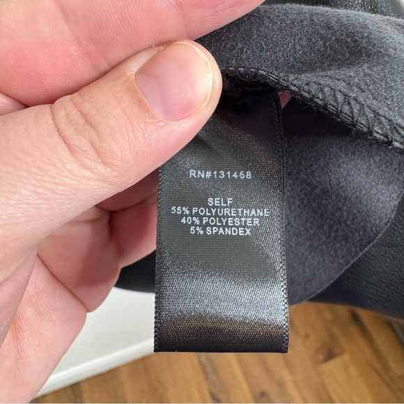 Fate Black Faux Leather Mini Dress Size Medium - Picture 6 of 7